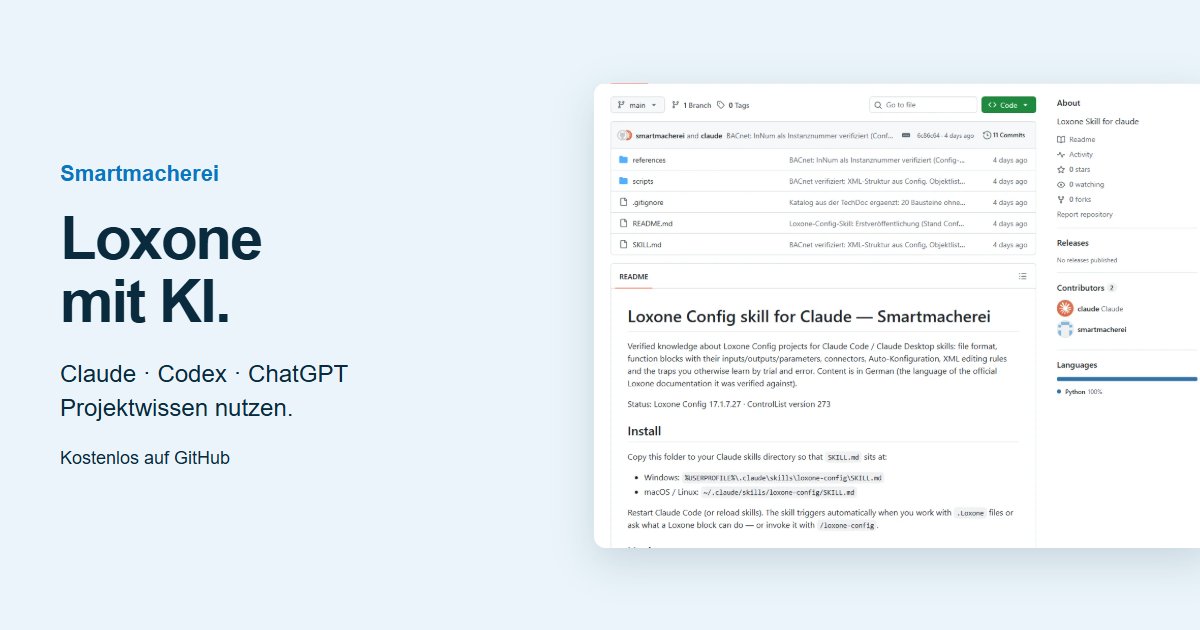 Loxone mit KI: der öffentliche Skill auf GitHub
